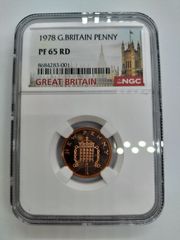 【PCGS準最高鑑定】1988年 イギリス 1ペニー プルーフ銅貨 エリザベス PCGS準最高鑑定】1988年 イギリス 1ペニー プルーフ銅貨 エリザベス