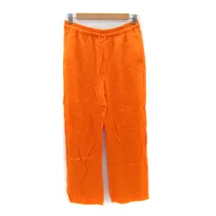 ザラ ZARA ワイドパンツ ロング丈 無地 M オレンジ /SY17