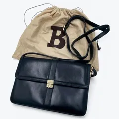 【真贋鑑定済み】BALLY バリー レザー ショルダーバッグ ブラック 黒 本革 牛革 ゴールド金具 イタリア製 斜め掛け 肩掛け クラシック ターンロック レディース 高級 正規品