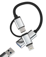 タイプc Lightning USB 変換 (2in1)USB-C アイフォン データ移行 バックアップ アダプター 対応Apple iPhone15 Pro Macbook Air 対応Samsung USB A to C Thunderbolt  ...