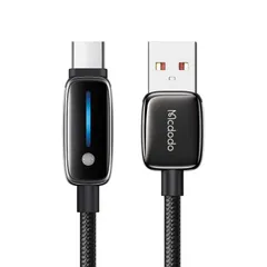Mcdodo USB-A to USB-Cケーブル 6A急速充電 光センサーコード「3段階ライトの流れる速度」高速データ転送 Type-Cケーブル 亜鉛合金シェル 高耐久ナイロン編み タイプC 充電コード タブレット/スマホ Pad iPhone 1 ...