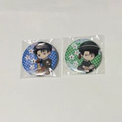 進撃の巨人 リヴァイ 東京駅 待ち合わせ 缶バッジ 2点セット - メルカリ