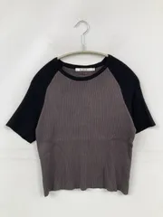 COLONY 2139 コロニートゥーワンスリーナイン Tシャツ/カットソー F ブラウン 無地 ショート丈 半袖 クルーネック(丸首)
