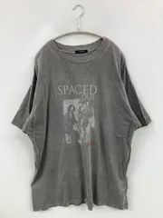JEANASIS ジーナシス Tシャツ/カットソー F グレー 前面プリント ミドル丈 半袖 クルーネック(丸首)