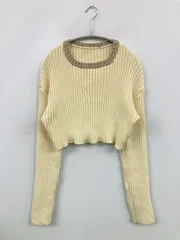 SHAGGIE シャギー ニット/セーター F アイボリー ニット 無地 ショート丈 長袖 クルーネック(丸首)のサムネイル