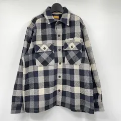 【中古】HUMAN MADE 25AW Wool Overshirt Jacket サイズXL ブラック ホワイト HM30SH013 ヒューマンメイド[17]のサムネイル