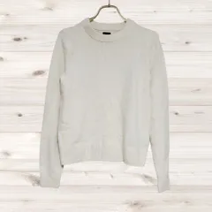 A1624 ギャップ GAP ニット セーター 長袖(XXS) 白 無地 綿 Uネック ノーカラー