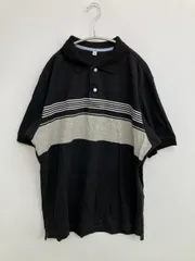 UNIQLO ユニクロ ポロシャツ XXL ブラック ボーダー柄 半袖