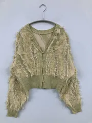 Thevon. ザボン カーディガン/ボレロ F ライトグリーン ニット フリンジ ショート丈 長袖のサムネイル