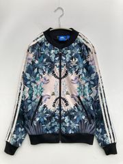 希少】adidas originals 総柄 トラックジャケット 鳥 花柄 M - メルカリ
