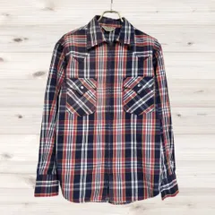 A1631 リーバイスレッドタブ LEVIS RED TAB カジュアルジャケット アウター(M) ネイビー チェック 総柄 綿 レギュラーカラー