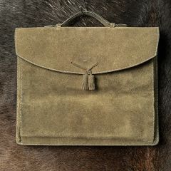 JRA公認 エレファントレザー 象革 セカンドバッグ グレー ダイヤル