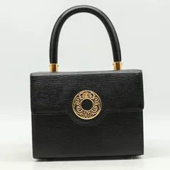 ハナエモリ ハンドバッグ フォーマルバッグ ゴールド金具 スクエア 鞄 ブランド 黒 レディース ブラック HANAE MORI 森英恵 【中古】