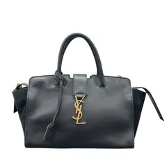 SAINT LAURENT サンローラン パリ ダウンタウン カバス ベイビー 2way ハンドバッグ ショルダーバッグ 436834 レザー スエード ブラック トートバッグ モノグラム Bランク 中古 鑑定済 サンローランバッグ【1/28価格改定】のサムネイル