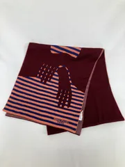 SONIA RYKIEL ソニアリキエル マフラー TU レッド ウール・ニット ボーダー柄 その他総柄