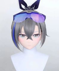 着ぐるみマスク kigurumi 瞳10色 アホ毛、舌磁石脱着式 後頭部ファスナ