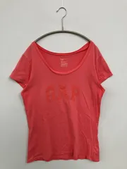 GAP ギャップ Tシャツ/カットソー XL レッド 前面プリント ブランドロゴ ミドル丈 半袖 Uネック