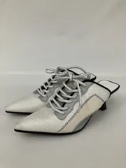 MOUSSY マウジー パンプス M ホワイト 合成皮革/人工皮革 無地 ポインテッドトゥ 太ヒール 5.1～7cm ストラップなし