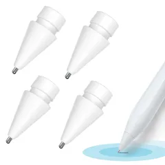 アップルペンシル 交換用ペン先 高感度 耐摩 ペン先 Apple Pencil 第1/2/3世代交換用チップ ペンシル 替え芯 視界を遮らず アップルペンシル ペン先 4個入り