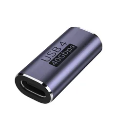 USB Type C 延長アダプタ【40Gbps高速データ転送&100W/5A急速充電& 8K@60Hz映像出力】タイプ USB-C Type C 延長コネクタ USB4メス 延長コード Thunderbolt 3、Mac Book Pro、Nint ...