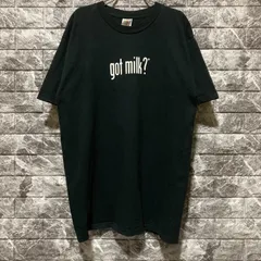 got milk? Tシャツ L BLACK 黒 ゴットミルク milk FRUIT OF THE LOOM