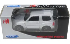 【中古】ミニカー 1/60 Mitsubishi Pajero(シルバー)