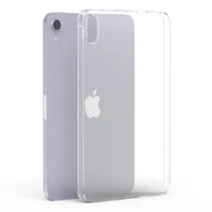 Asgens iPad Mini 6/7(A17 Pro) 8.3インチ 2021/2024 クリアケース、透明スリムシリコンケース 柔軟なソフトTPU 耐衝撃性傷防止バックカバー 8.3インチiPad Mini 第6/7世代 2021/2024