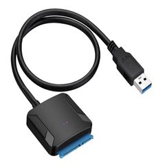 ALLVD SATA to USB Conversion Cable, 3.5/2.5 inch HDD/SSD UASP Compatible, SATA to USB Adapter, SATA to USB 3.0 Conversion Cable, High-Speed ​​Transmission, PS4/Windows (Power Adapter Not Included)
