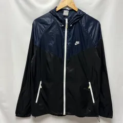 正規品/L NIKE ナイキ ウィンドランナー ランニング 軽量 ネイビーブラック ウィンドブレーカー