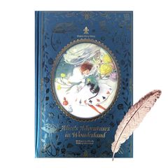 [신품] [세도나의 마법] 창작 노트 저널 이상한 나라의 앨리스(그린) 환상적인 세계를 여행하는 B6 사이즈·판타지 일러스트 노트 천사의 날개가 뚫린 컬러 일러스트·노트 삽화 노트