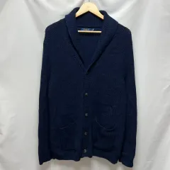 正規品/M ポロラルフローレン コットン ネイビー カーディガン