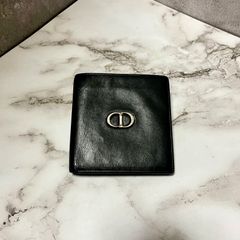 Christian Dior 三つ折り財布 ネイビー ベージュ - メルカリ