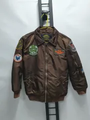 アルファインダストリーズ キッズ MA-1 パイロットジャンパー ブルゾン ジャケット ブラウン 8yのサムネイル