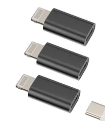 ライトニング 変換アダプター (3個セット)USB C タイプc メス に Lightning USB オス 充電器 プラグ アップル Typec コネクタ Thunderbolt 4 たいぷc ケーブル あいふぉん あだぷたー 対応Apple iP ...