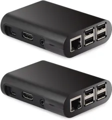 waves 2個セット Raspberry Pi 3B 3B+ 用 ケース ヒートシンク 3点付属 (ブラック)のサムネイル