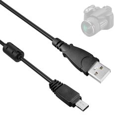 Casio EXILIM Compatible USB Data Transfer & Charging Cable, 12-pin Replacement Camera Cable for EX-TR100/TR200/ZR20/ZR300/ZR400/ZR1000/ZR1200/ZR1500/EX-Z75/EX-FS10/EX-FC150/EX...
