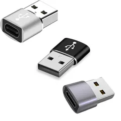 HUIKKJP USB CメスからUSBオス変換アダプター 高速充電 タイプC to A 変換コネクタ 3個セット 高速データ転送 MacBook iPad Pro iPhone 13/12/11 Pro Maxなどに対応