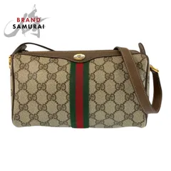 GUCCI グッチ ヴィンテージ シェリーライン ベージュ GGスプリームキャンバス 89 02 018 ショルダーバッグ ポシェット レディース 505771【中古】