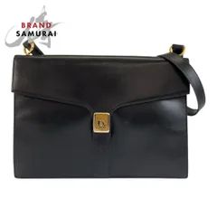 Christian Dior クリスチャンディオール ヴィンテージ ブラック 黒 ゴールド金具 レザー ショルダーバッグ レディース 601906【中古】