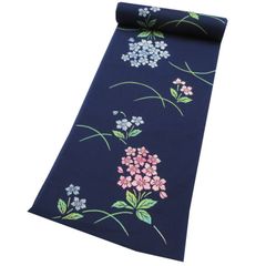 専用ページ】水通し代込. 綿麻 浴衣 反物 本染め 注染 紺地 変わり織