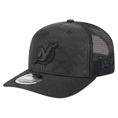 ニューエラ メンズ アクセサリー 帽子 キルティング ナイロン ジャージー Mens New Era Black New Jersey Devils Quilted Nylon 9SEVENTY Adjustable Trucker Hat Black ブラッ