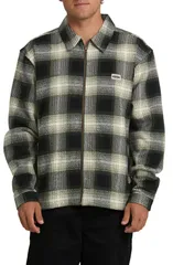 ビラボン メンズ アウター ジャケット・ブルゾン Billabong Badog Boxy Fit Gradient Check ZipUp Shacket Black ブラックのサムネイル
