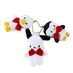 サンリオ(SANRIO) サンリオ ポチャッコ 指人形マスコットホルダー 35周年レッドリボン マスコットホルダー ポチャッコ ぽちゃこ pochacco ぬいぐるみホルダー マスコットキーホルダー マスコットキーチェーン 35th アニバーサリー Anniv