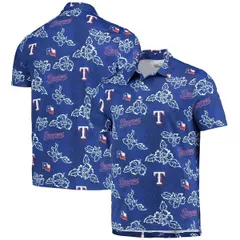 レインスプーナー メンズ トップス ポロシャツ Mens Reyn Spooneroyal Texas Rangers Performance Polo Royalのサムネイル