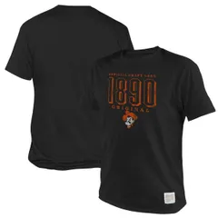 レトロブランド メンズ トップス Tシャツ ロゴ Mens Original Retro Brand Black Oklahoma State Cowboys 1890 Originalogo TShirt Black ブラック