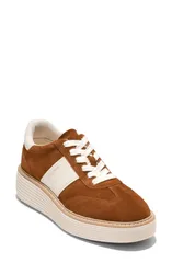 コールハーン レディース シューズ スニーカー プラットフォーム Cole Haan riginalGrand Max Platform Sneaker Tobacco Suede Ivory Leather アイボリー