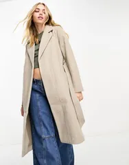 ヴェロモーダ レディース アウター コート ミディ Vero Moda belted formal midi coat in camel CAMEL キャメル