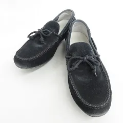 コールハーン COLE HAAN ドライビングシューズ デッキシューズ スエード ブラック 黒 7 1/2Mのサムネイル