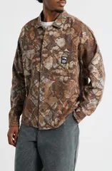 オベイ メンズ アウター ジャケット・ブルゾン シャツ コットン Obey Fence Camo Cotton Twill Overshirt Fence Camo Multi マルチカラーのサムネイル
