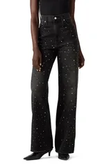 リーバイス レディース ボトムス デニムパンツ ワイドレッグ ハイウエスト ジーンズ Levis Ribcage High Waist Wide Leg Jeans Dazzle Me Smoke スモーク